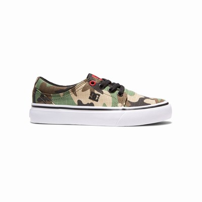 DC Trase Kid's Black/Camo Sneakers Australia Sale ZDW-589